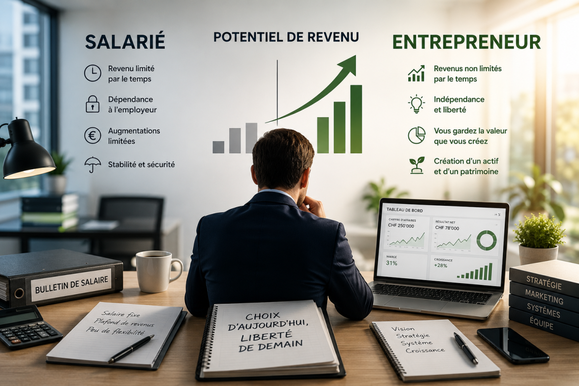 Salarié ou entrepreneur : comparatif du potentiel de revenu avec la création d'une SA dans le canton de Vaud