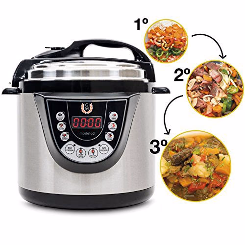 Cecotec Ollas GM Modèle D - Robot de cuisine programmable multifonction, 90 Kpa, 9 menus, 1000W, avec capacité jusqu'à...