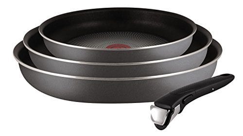 Tefal Ingenio Essential - Ensemble de 3 pièces en aluminium avec poignée amovible, poêles à frire de 20, 24 et 26 cm +....